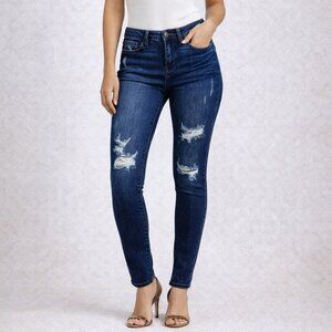 **NWOT** Judy Blue Distressed Skinny Stretch Jeans Size 7/28